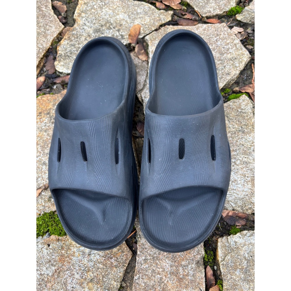 Hoka Men's Ora Recovery Slides Black Slip On Comfort Athleisure Size 12 - Picture 7 of 9